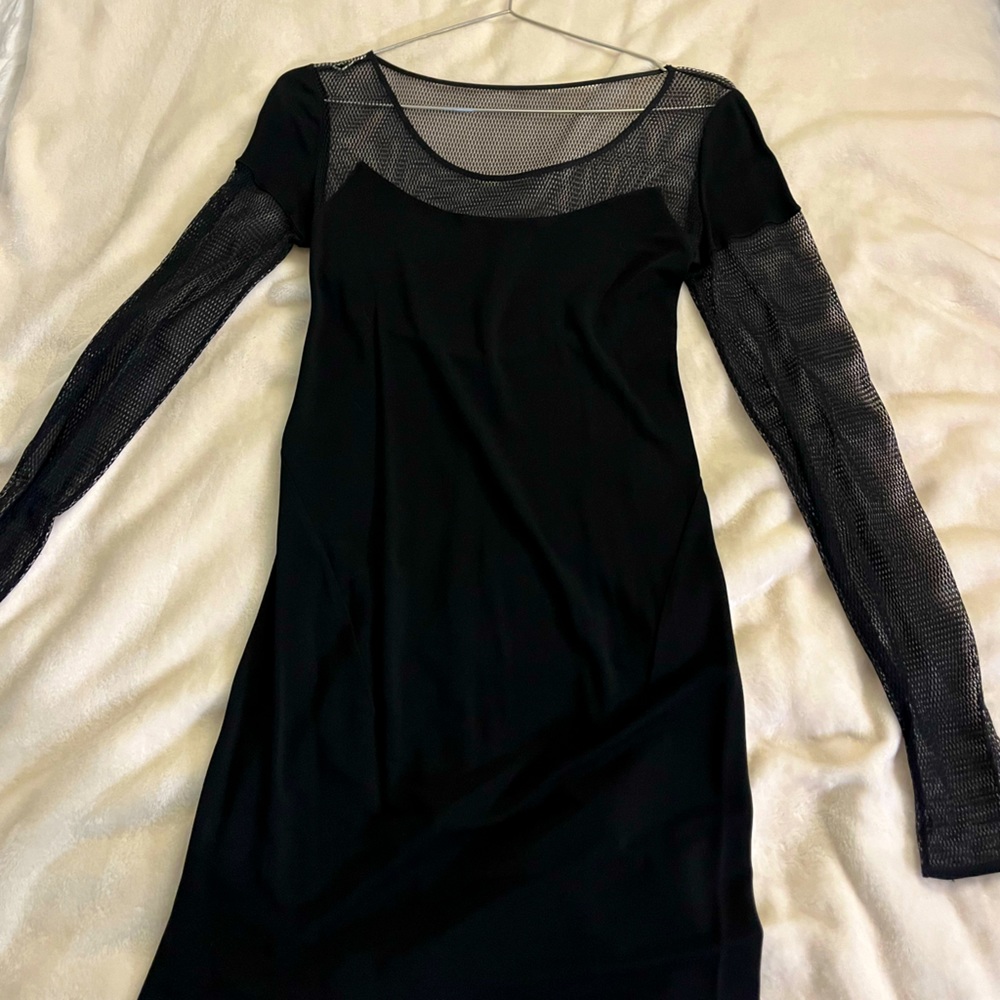 Margiela black lace mini dress
